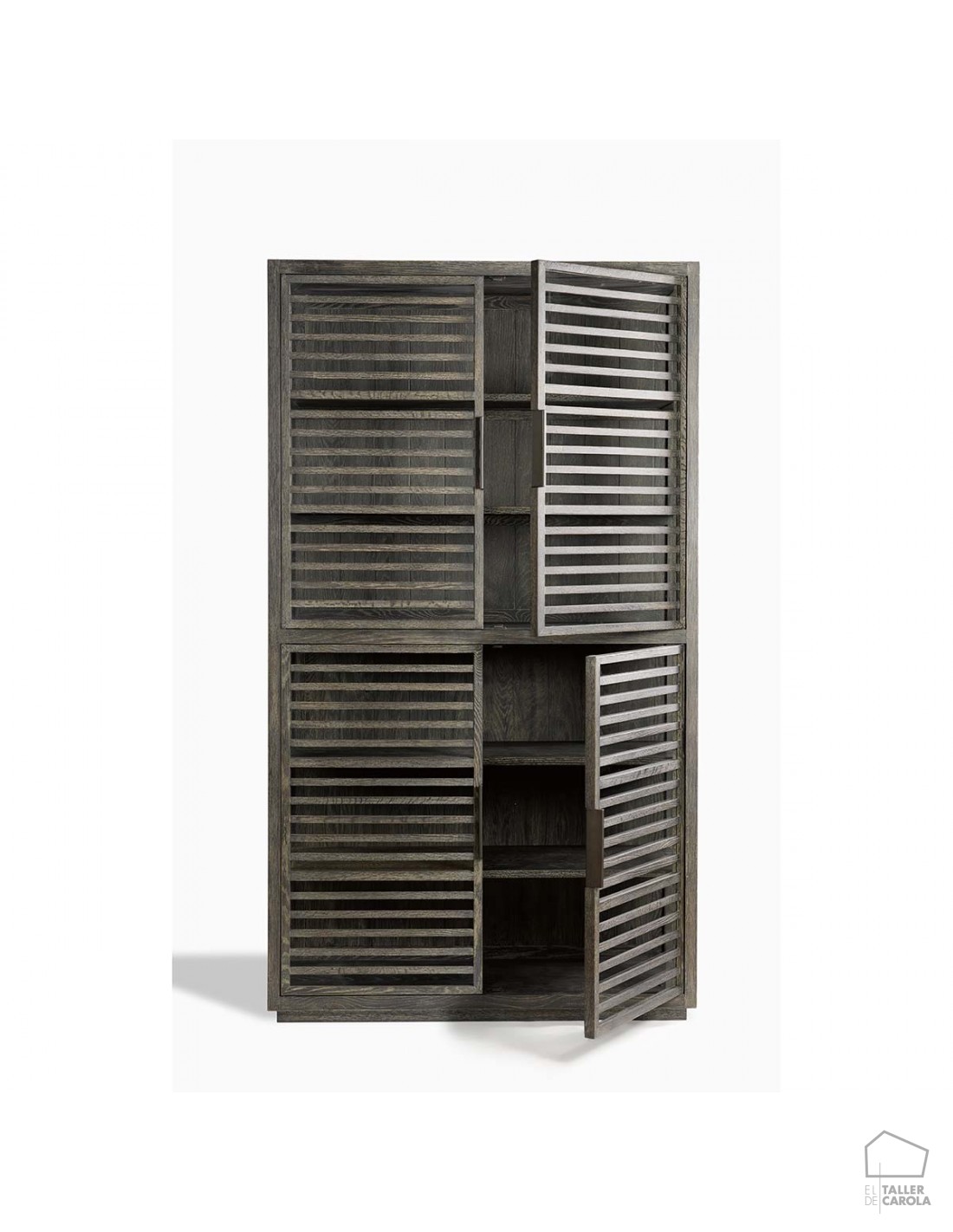 Armario Roble Listones. Almacenaje para tu salón